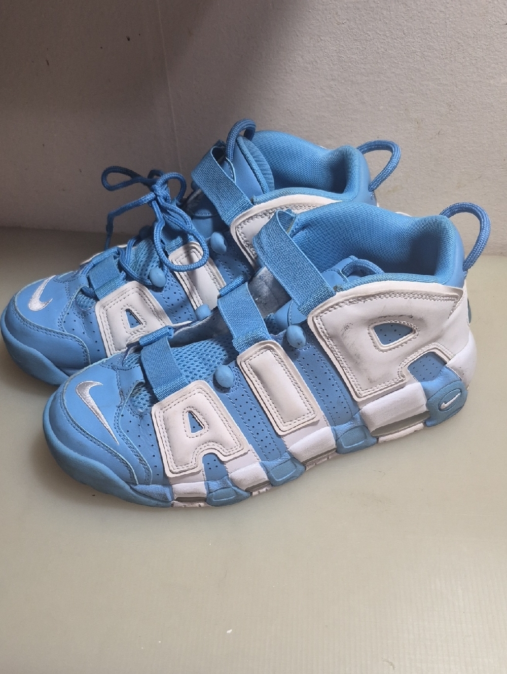 Nike Kids Blue and White 'AIR' Strap Sneakers